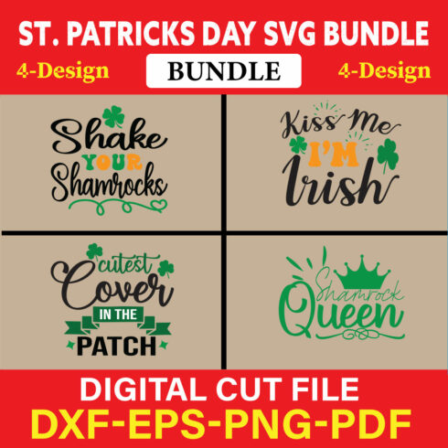 St Patrick's Day T-shirt Design Bundle Vol-21 cover image.