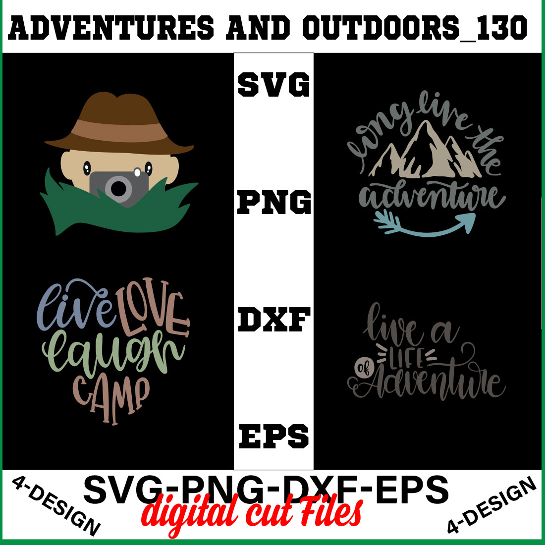 Adventures And Outdoors T-shirt Design Bundle Volume-23 cover image.