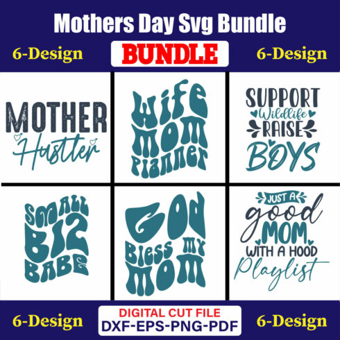 Mothers Day SVG Bundle, Mom life svg, Mama svg, Funny Mom Svg, Blessed mama svg, Mom of boys girls svg-Vol-86 cover image.