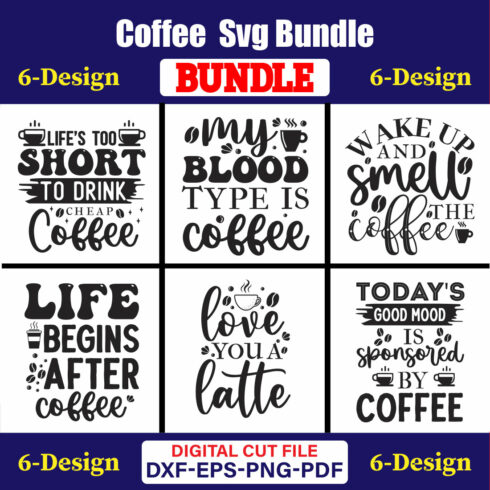 Coffee T-shirt Design Bundle Vol-15 cover image.