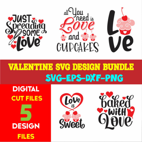 Valentine T-shirt Design Bundle Volume-01 cover image.