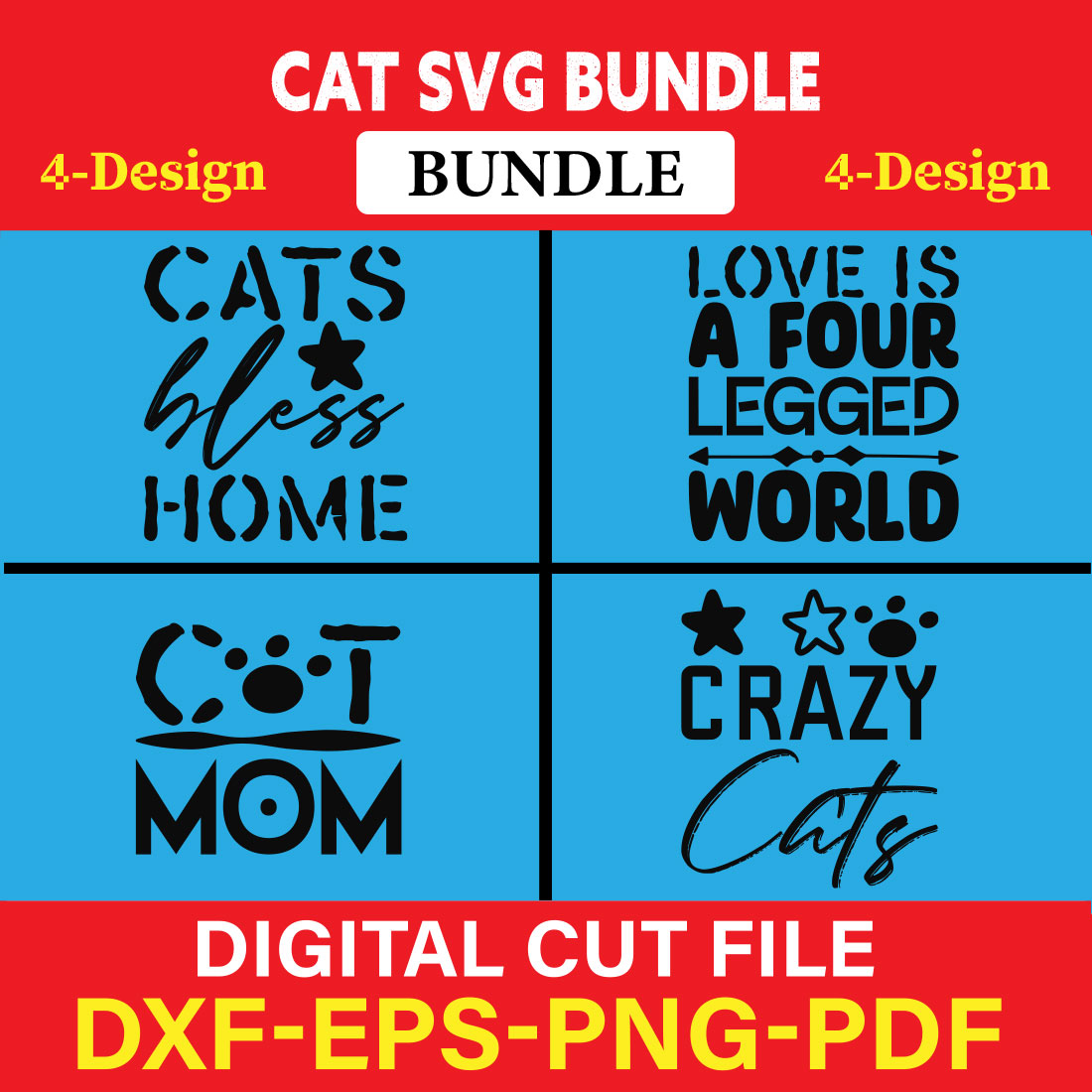 Cat T-shirt Design Bundle Vol-6 cover image.