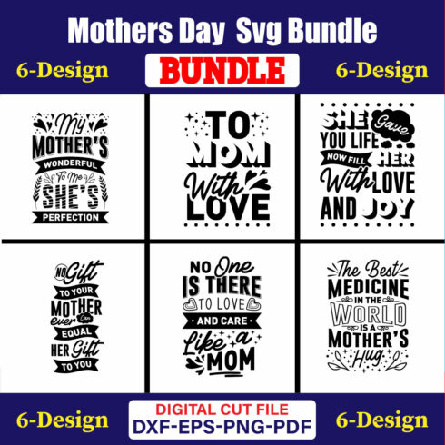 Mothers Day SVG Bundle, Mom life svg, Mama svg, Funny Mom Svg, Blessed mama svg, Mom of boys girls svg-Vol-53 cover image.