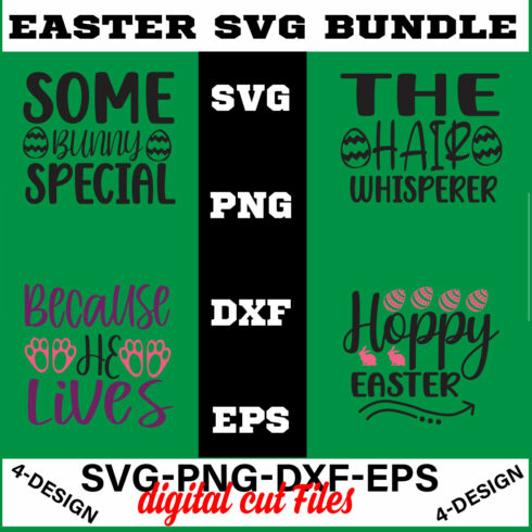 Happy Easter SVG Bundle, Easter SVG, Easter quotes, Easter Bunny svg, Easter Egg svg, Volume-03 cover image.