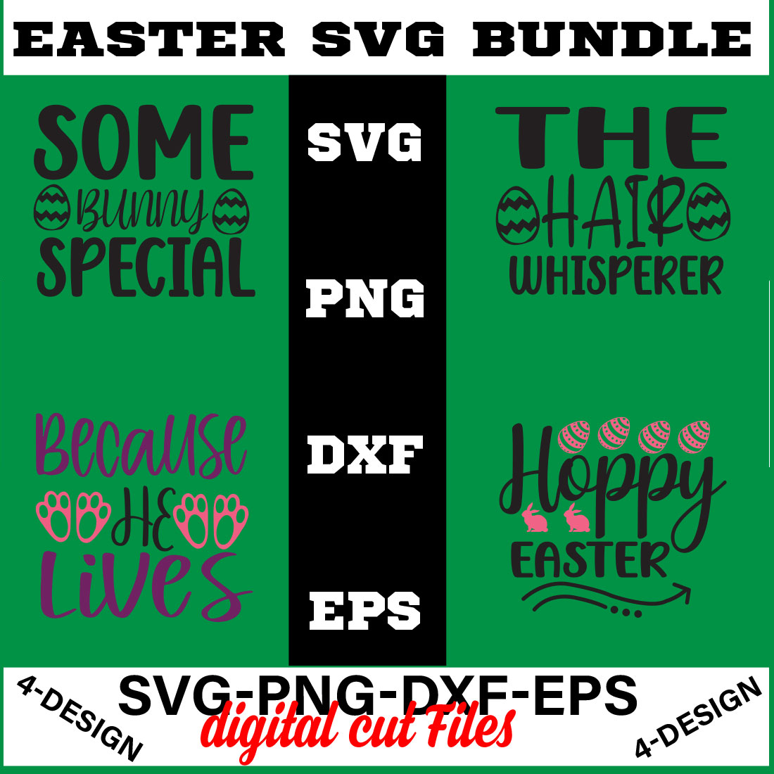 Happy Easter SVG Bundle, Easter SVG, Easter quotes, Easter Bunny svg, Easter Egg svg, Volume-03 cover image.