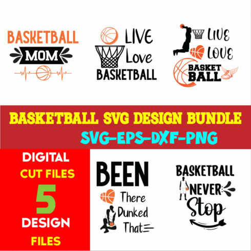 Basketball T-shirt Design Bundle Volume- 01 cover image.