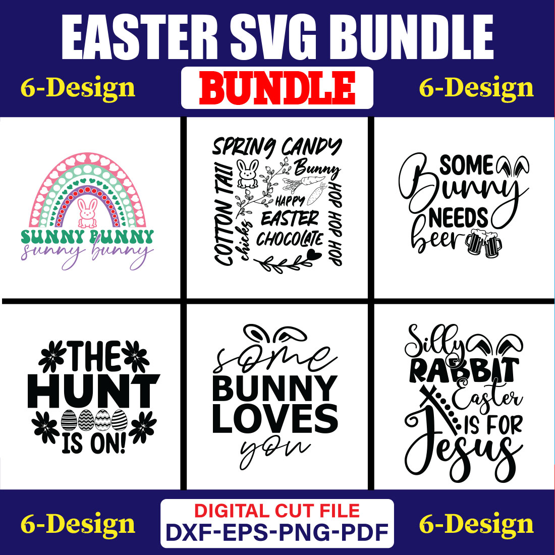 Easter SVG T-shirt Design Bundle Vol-34 cover image.