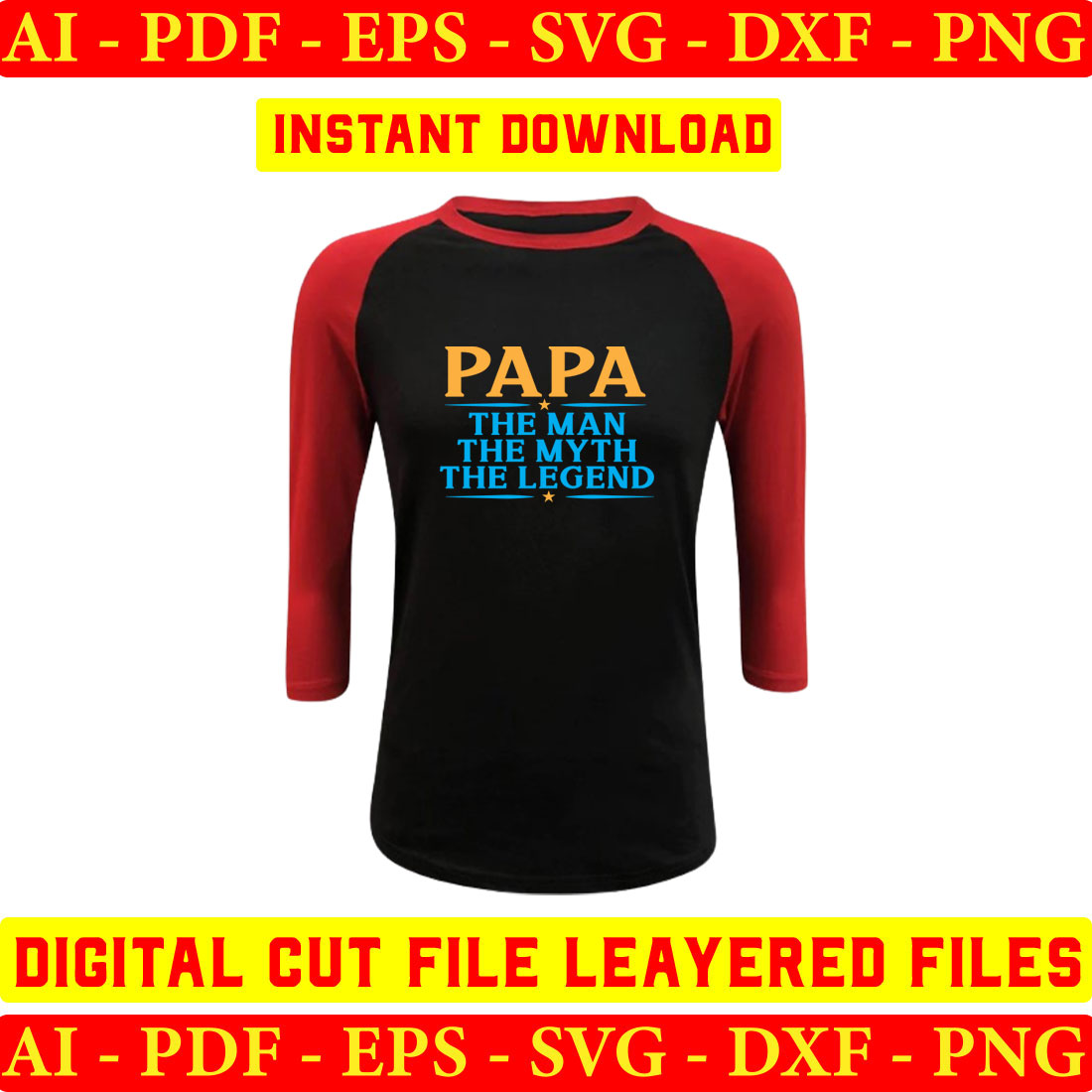 Black and red shirt with the words papa on it.