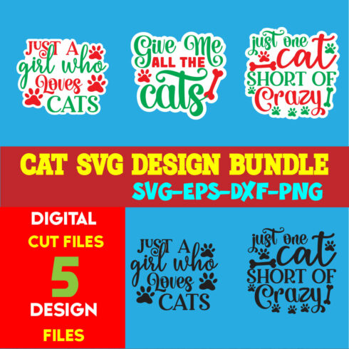 Cat T-shirt Design Bundle Volume-05 cover image.