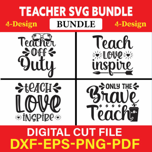 Teacher T-shirt Design Bundle Vol-25 cover image.