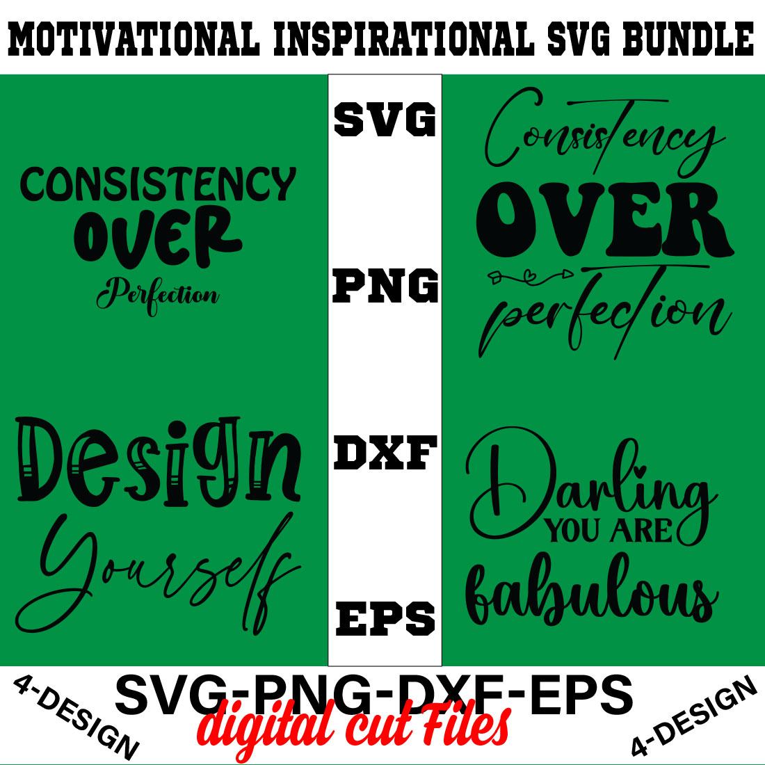 Motivational Inspirational Svg Bundle Vol-02 cover image.