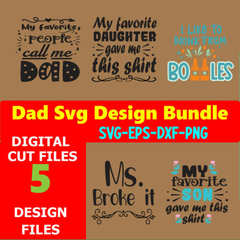 Dad T-shirt Design SVG Bundle Volume-08 cover image.