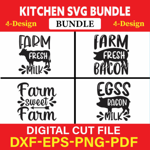 Kitchen T-shirt Design Bundle Vol-27 cover image.