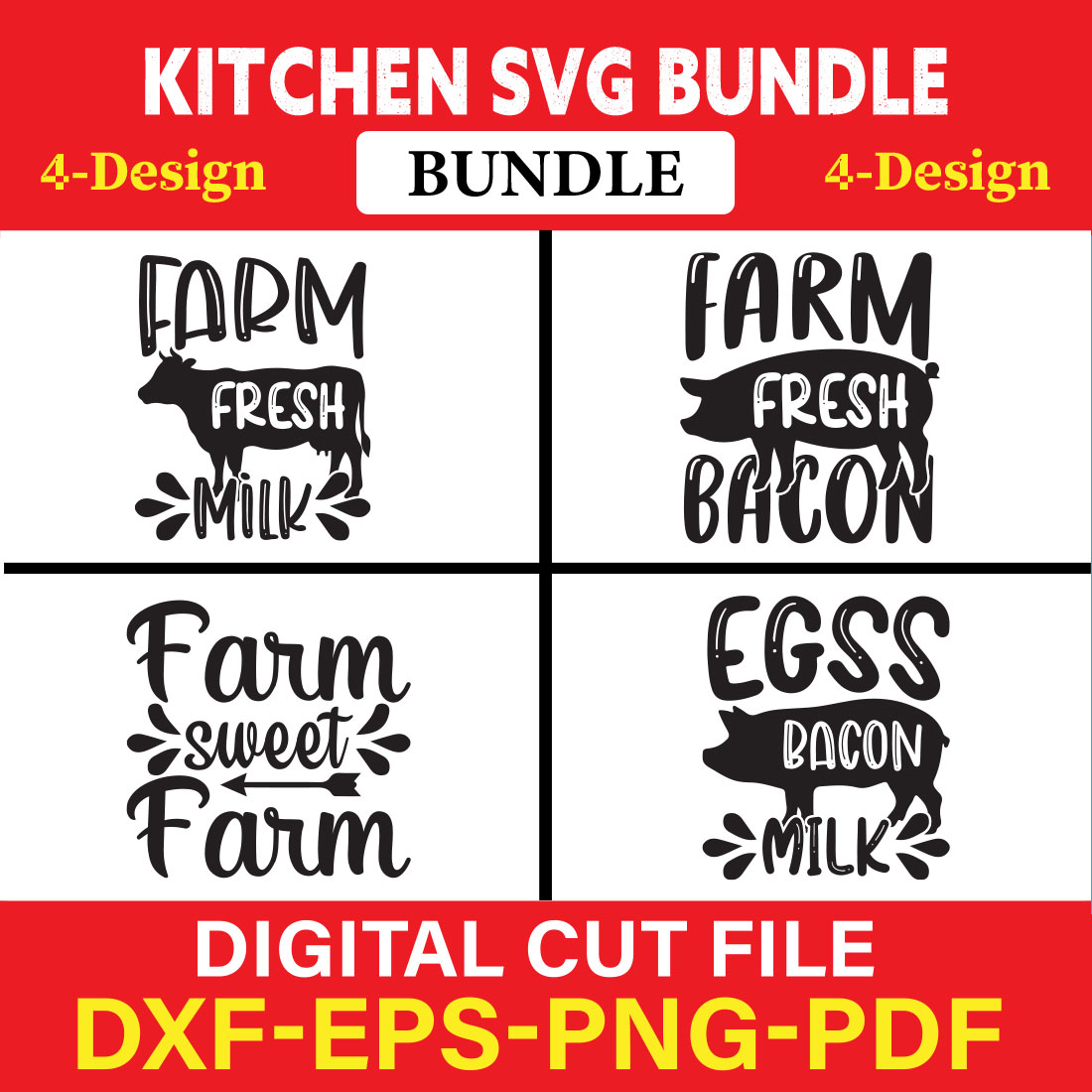 Kitchen T-shirt Design Bundle Vol-27 cover image.