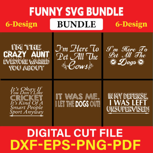 Funny SVG T-shirt Design Bundle Vol-14 cover image.