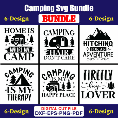 Camping T-shirt Design Bundle Vol-2 cover image.