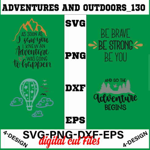 Adventures And Outdoors T-shirt Design Bundle Volume-03 cover image.