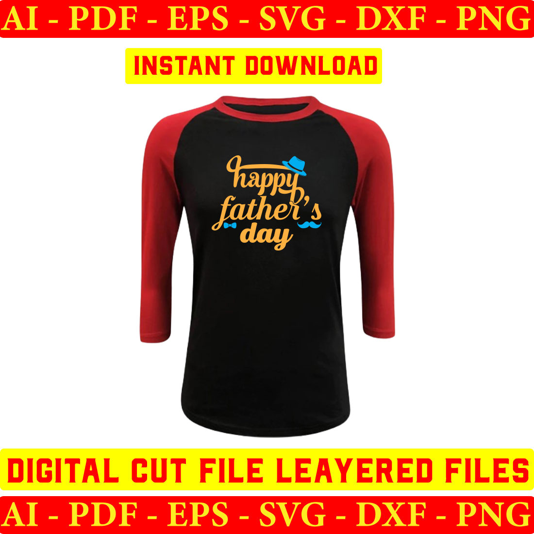 Black and red shirt with the words happy father's day on it.