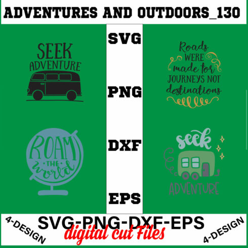 Adventures And Outdoors T-shirt Design Bundle Volume-27 cover image.