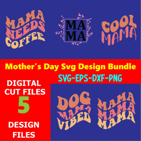 Mom SVG T-shirt Design Bundle Volume-12 cover image.