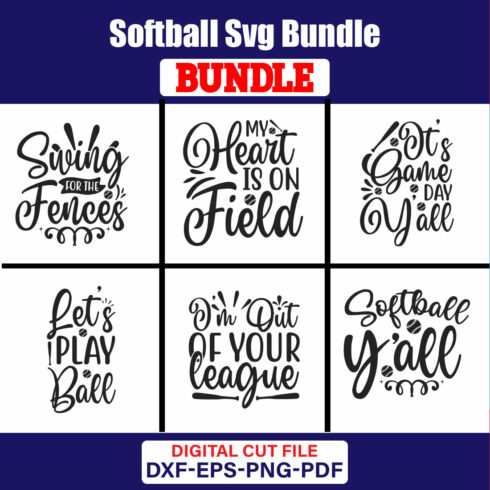 Softball T-shirt Design Bundle Vol-02 cover image.