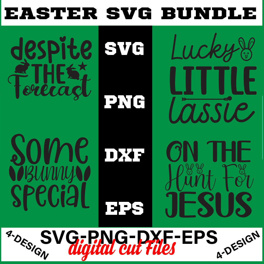 Happy Easter SVG Bundle, Easter SVG, Easter quotes, Easter Bunny svg, Easter Egg svg, Volume-01 cover image.