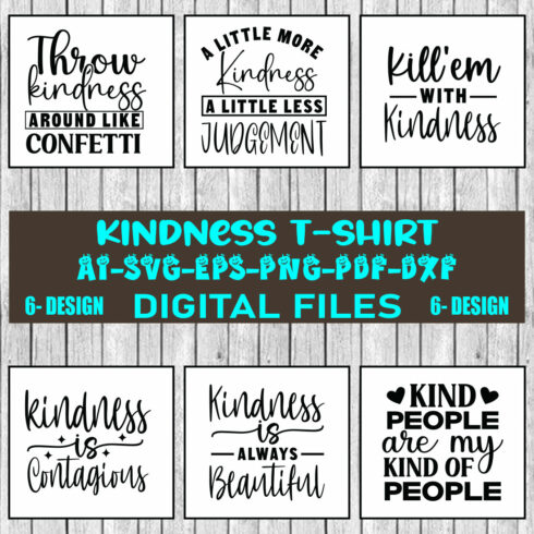 Kindness T-shirt Design Bundle Vol-2 cover image.