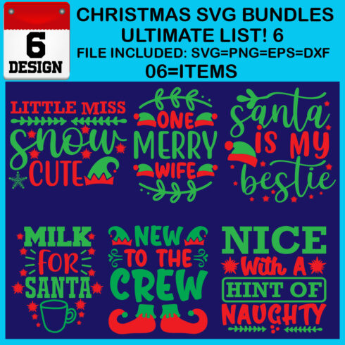 Ultimate List! 6 Christmas SVG Free Bundles cover image.