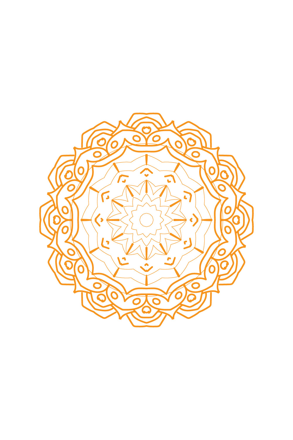 Modern Creative Mandala pinterest preview image.