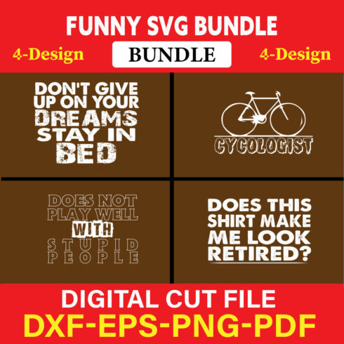 Funny SVG T-shirt Design Bundle Vol-36 cover image.