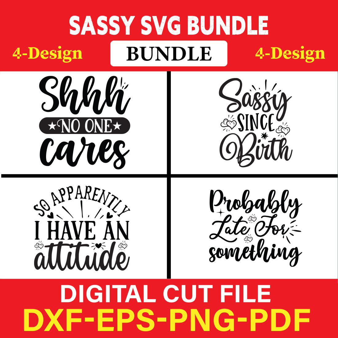 Sassy T-shirt Design Bundle Vol-3 cover image.