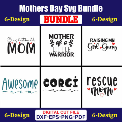 Mothers Day SVG Bundle, Mom life svg, Mama svg, Funny Mom Svg, Blessed mama svg, Mom of boys girls svg-Vol-154 cover image.