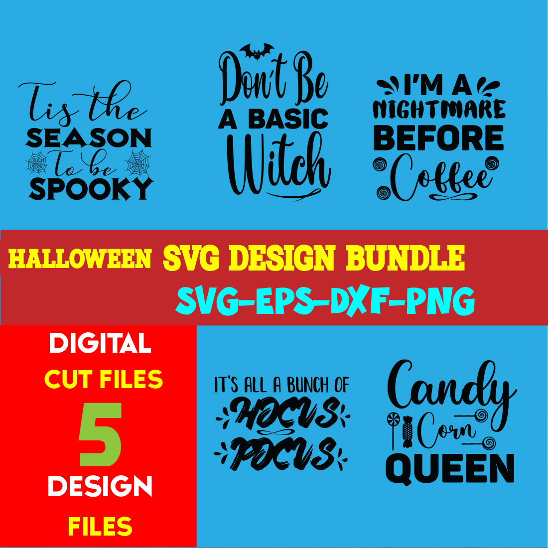 Halloween T-shirt Design Bundle Volume-01 cover image.