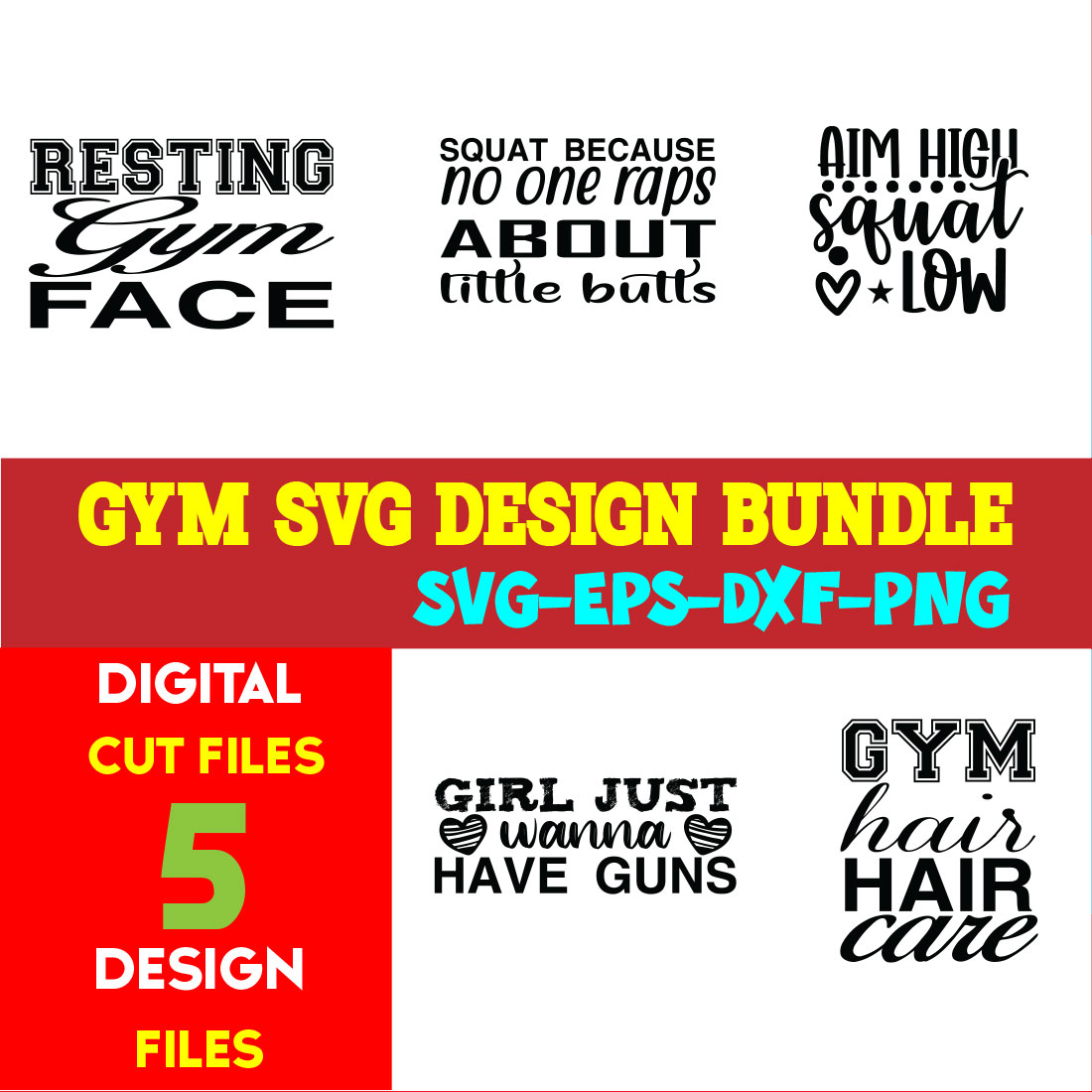 Gym T-shirt Design Bundle Volume-02 cover image.