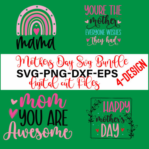 Mothers Day SVG Bundle, mom life svg, Mother's Day, mama svg Volume-17 cover image.