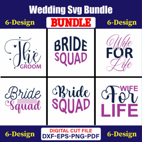 Wedding T-shirt Design Bundle volume -06 cover image.