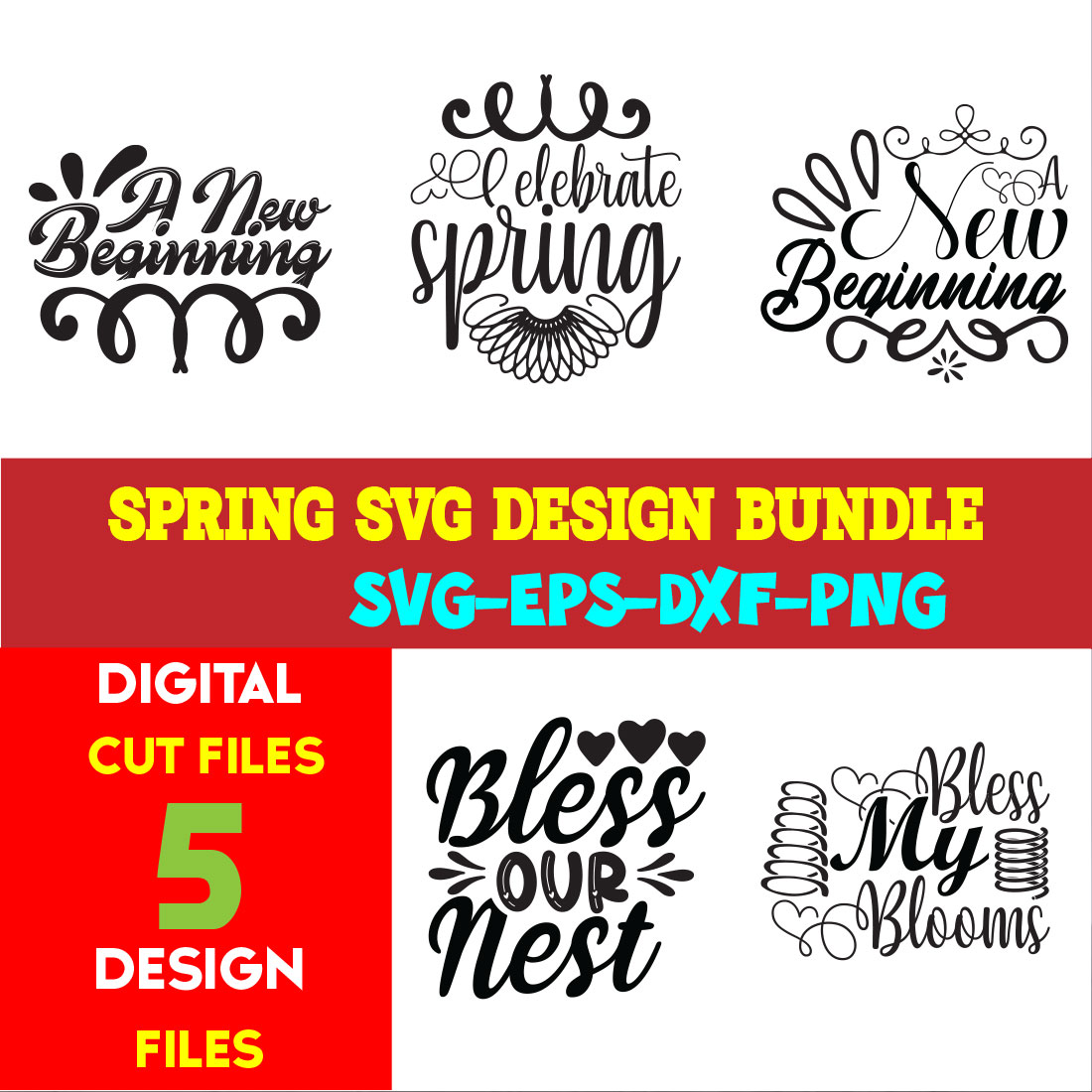 Spring T-shirt Design Bundle Volume-05 cover image.