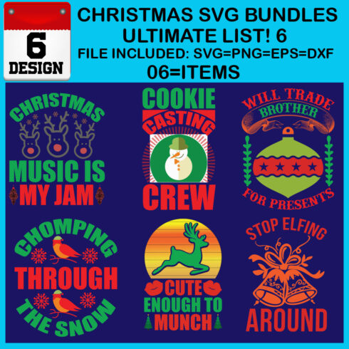 Ultimate List! 6 Christmas SVG Free Bundles cover image.