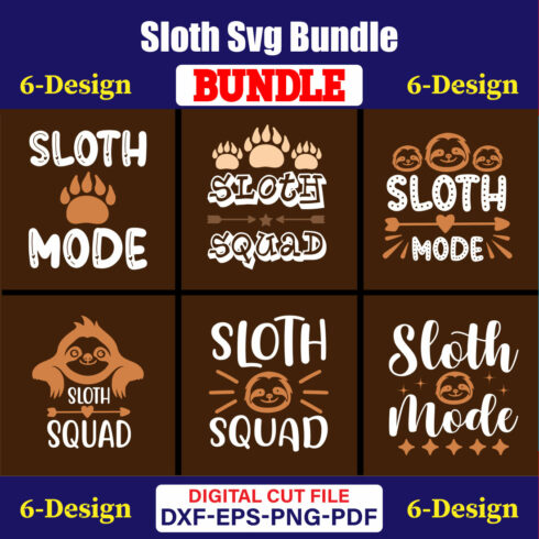 Sloth T-shirt Design Bundle Vol-05 cover image.