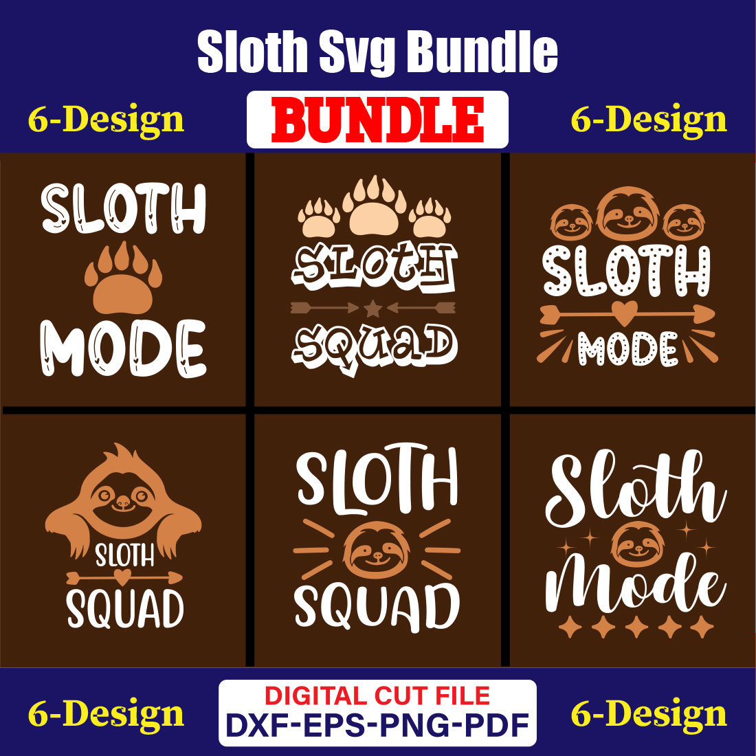 Sloth T-shirt Design Bundle Vol-05 cover image.