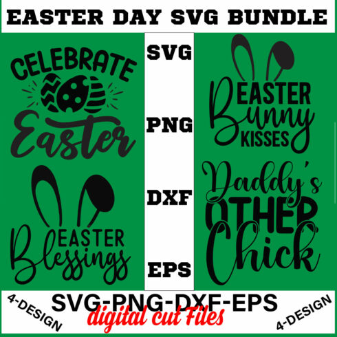 Happy Easter SVG Bundle, Easter SVG, Easter quotes, Easter Bunny svg, Easter Egg svg, Volume-06 cover image.