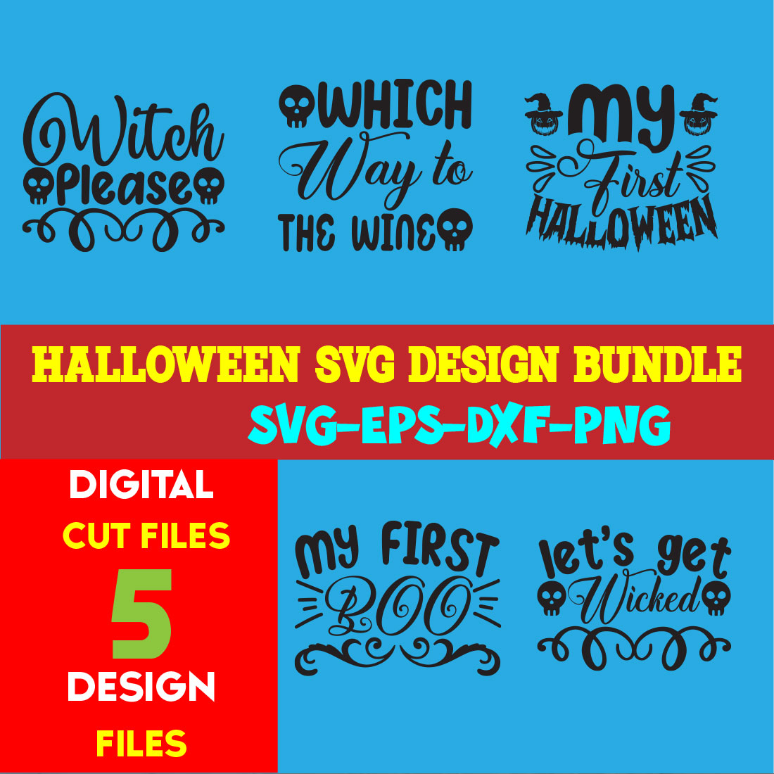 Halloween T-shirt Design Bundle Volume-06 cover image.