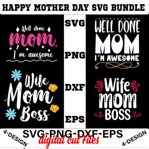 Happy mother day svg Bundle Vol-16 cover image.