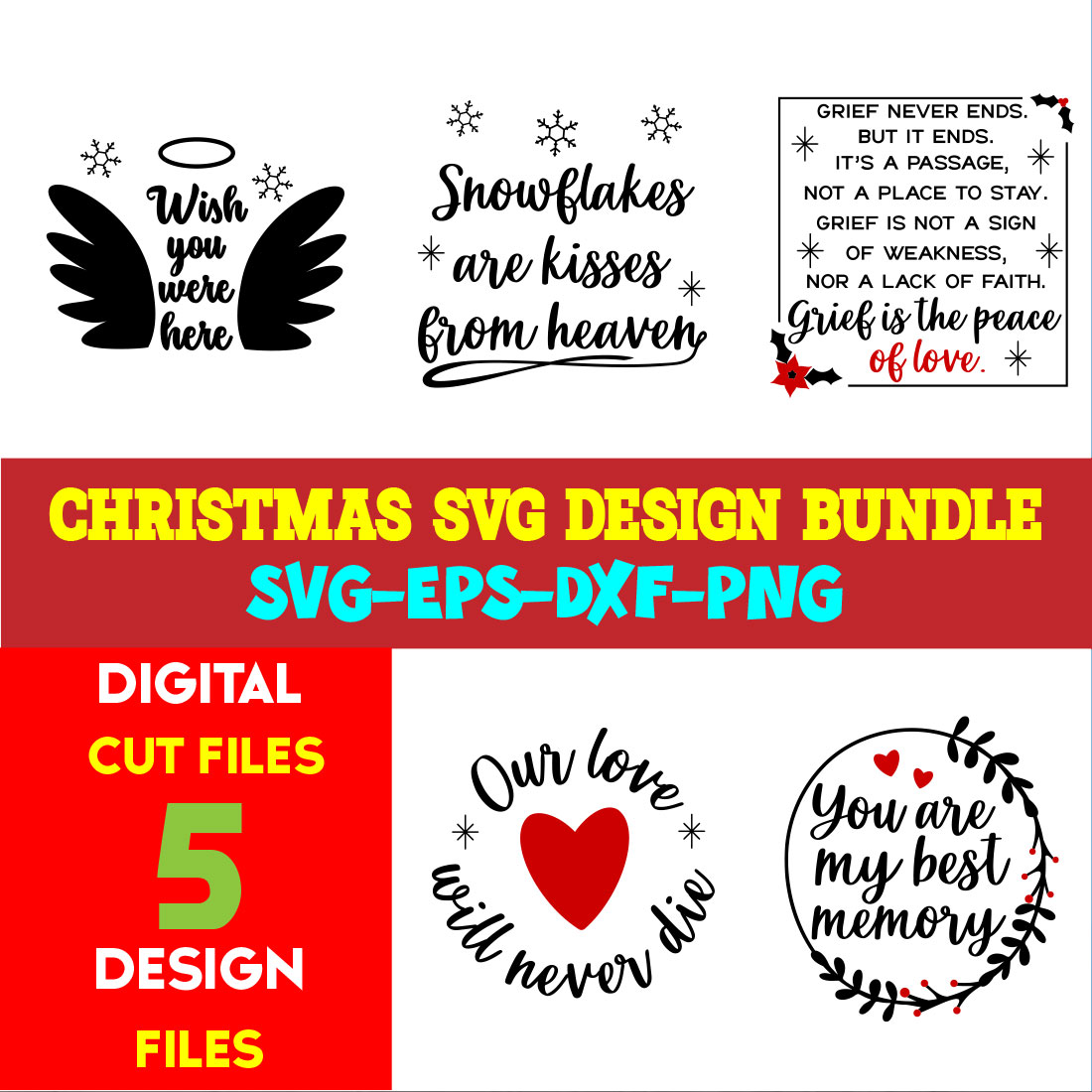 Christmas T-shirt Design SVG Bundle Free Volume-62 cover image.