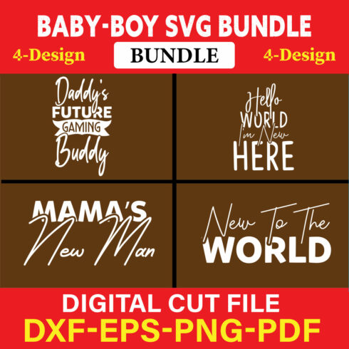 Baby Boy T-shirt Design Bundle Vol-1 cover image.