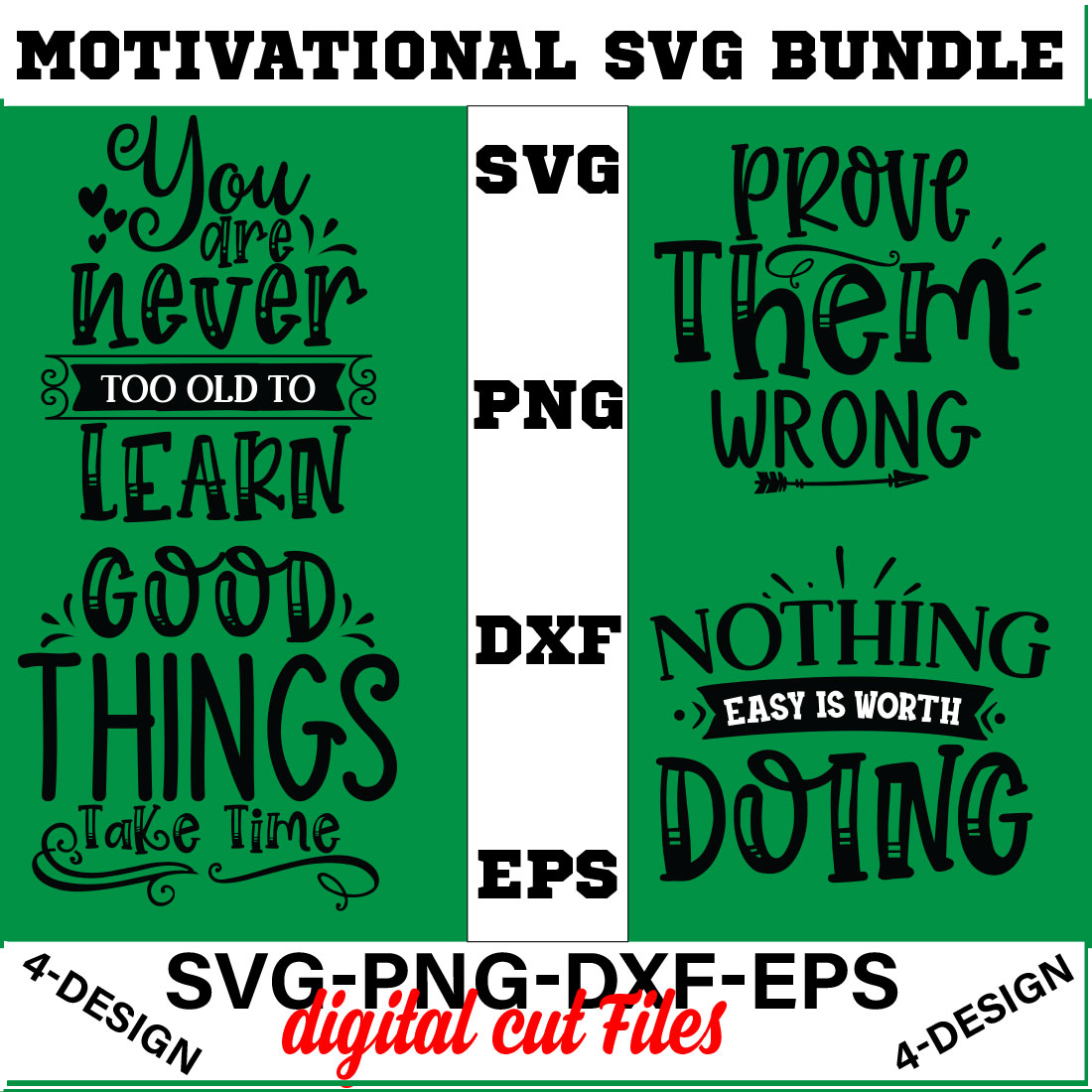 Motivational SVG Bundle T-shirt Design Volume-03 cover image.