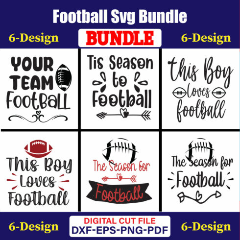 Football T-shirt Design Bundle Vol-03 cover image.