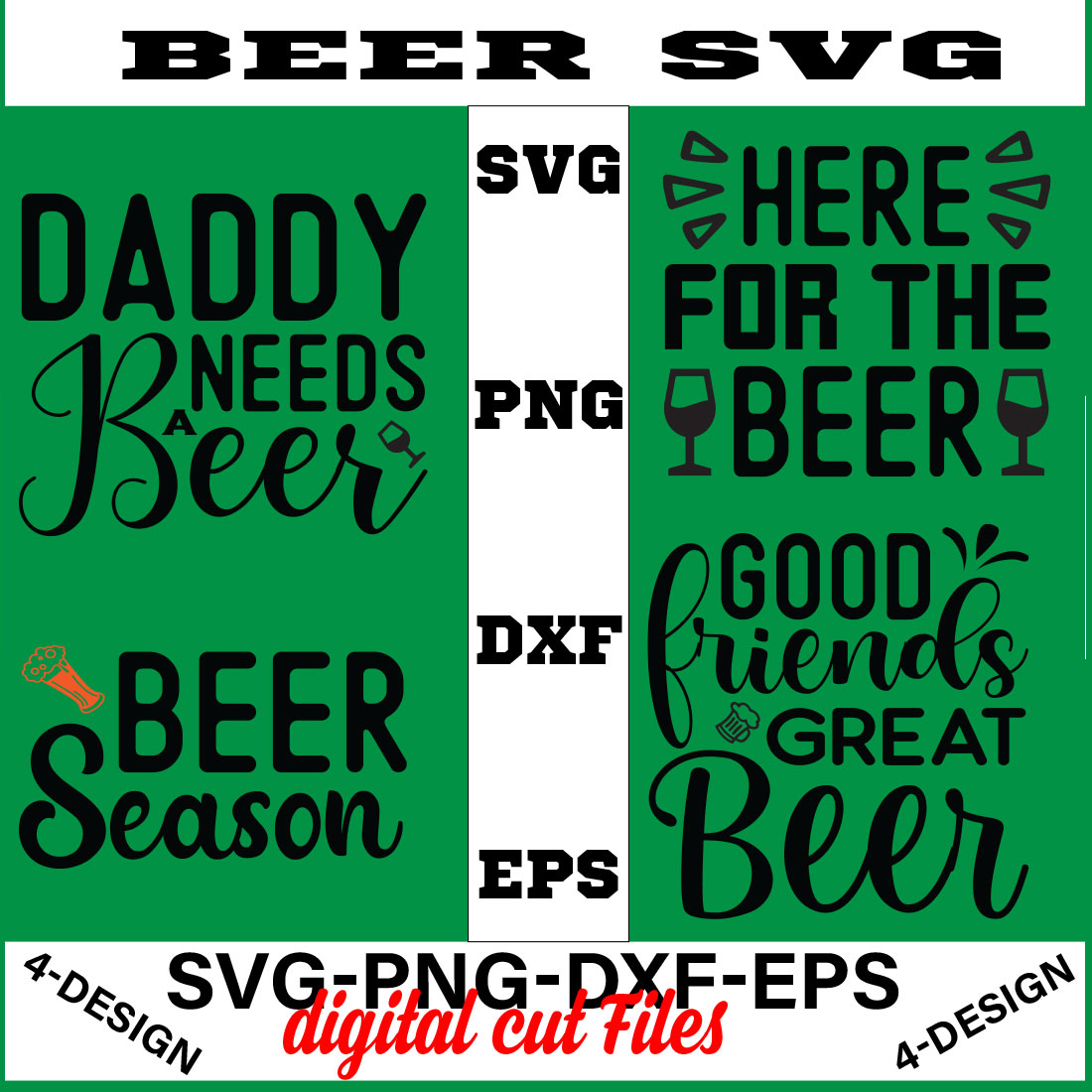 Beer SVG T-shirt Design Volume-02 cover image.