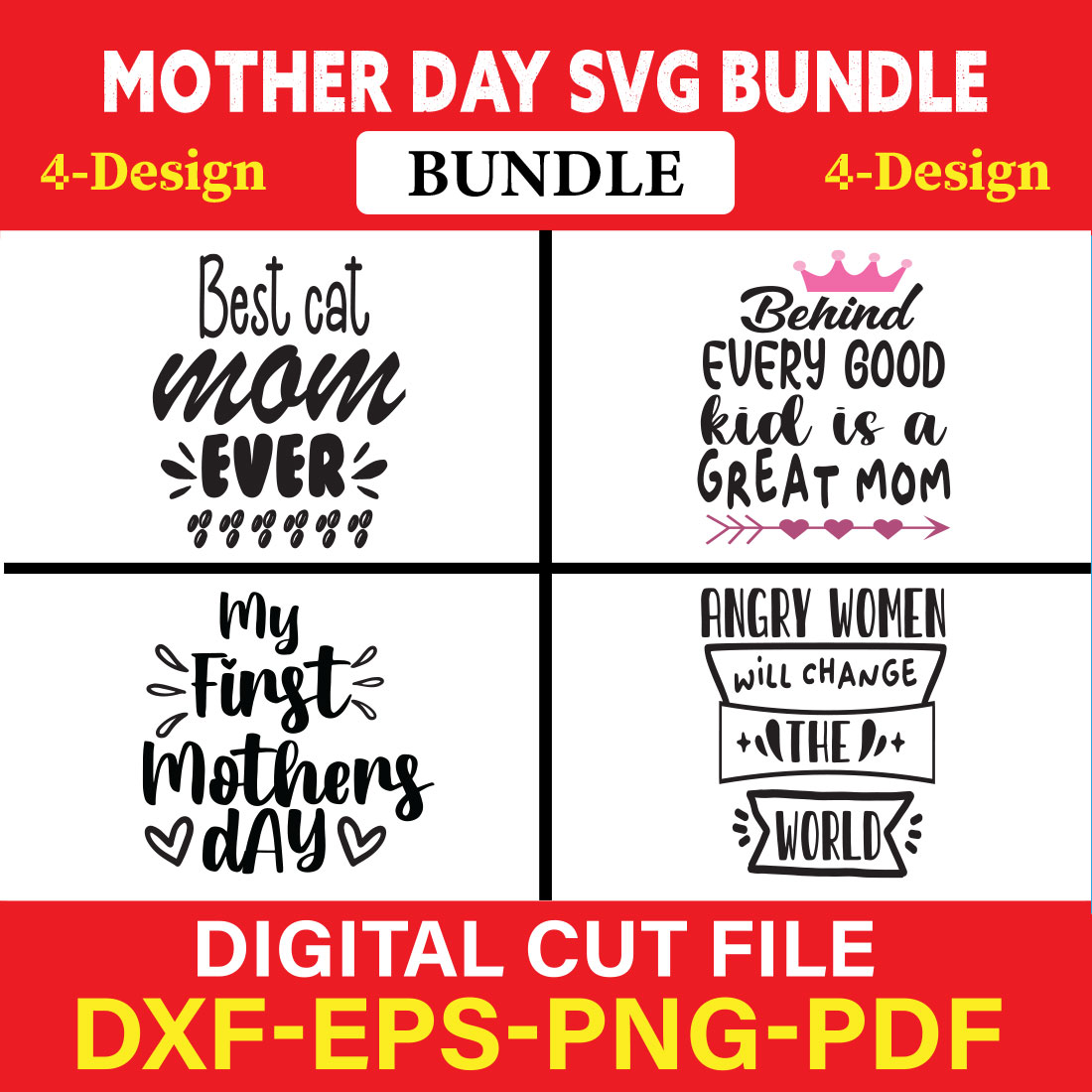 Mothers Day T-shirt Design Bundle Vol-34 cover image.