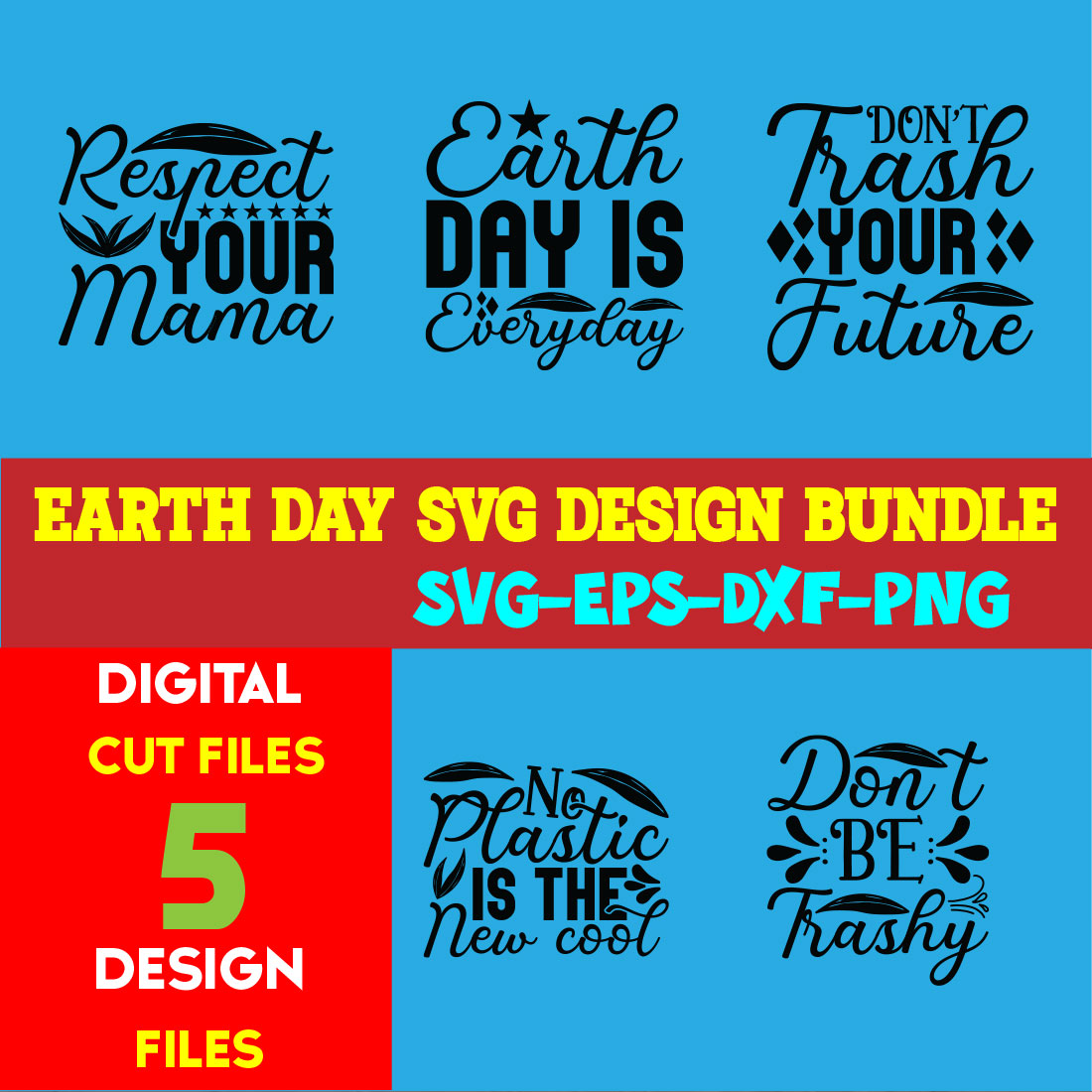 Earth Day T-shirt Design Bundle Volume-06 cover image.